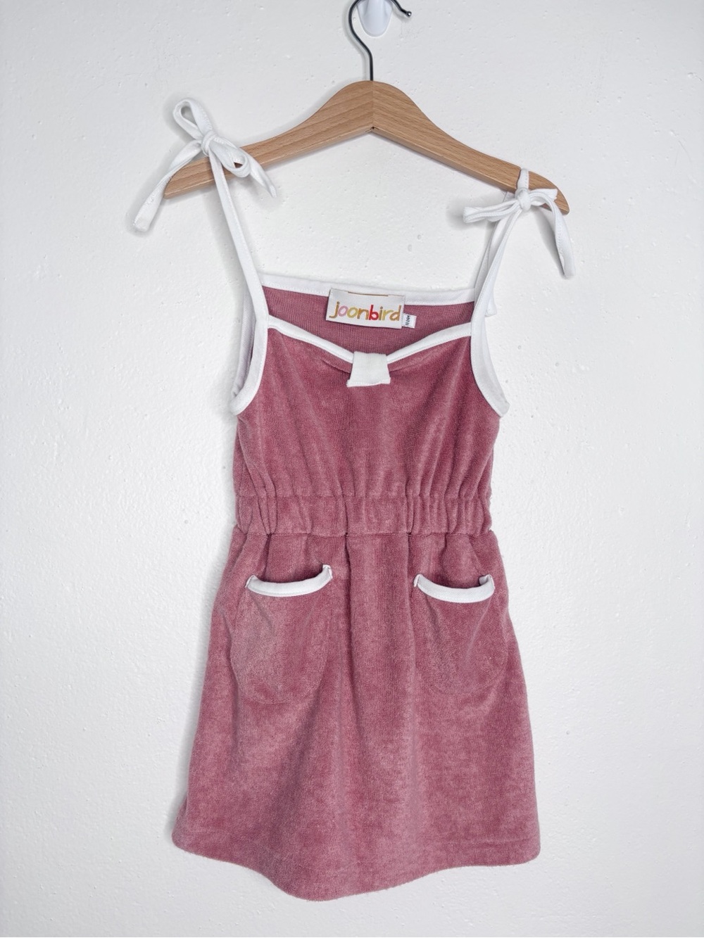 Joonbird Terry Cloth Retro Style Dress Sleeveless White Piping Size 18-24M